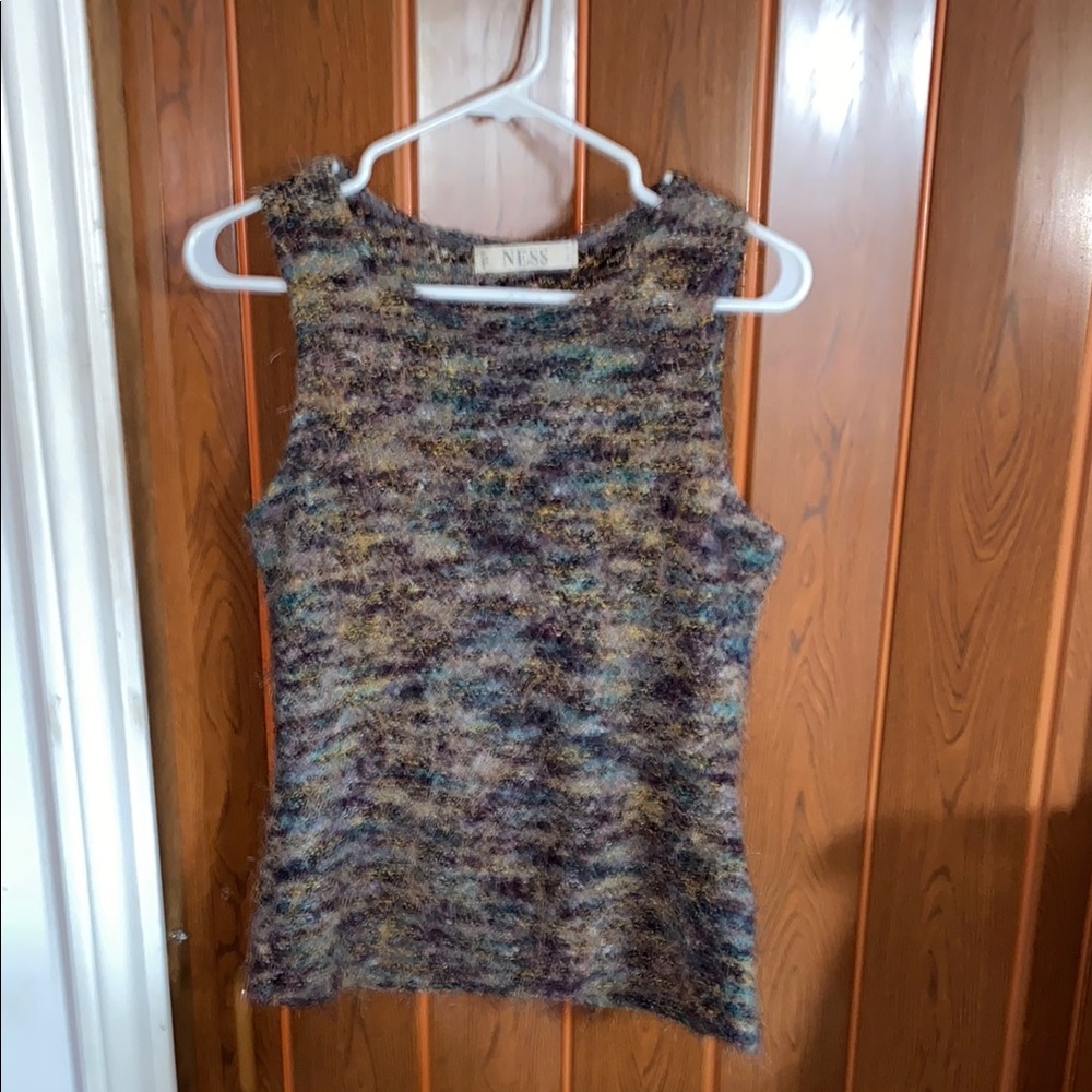 Vintage Multicolor Sleeveless Women's Top